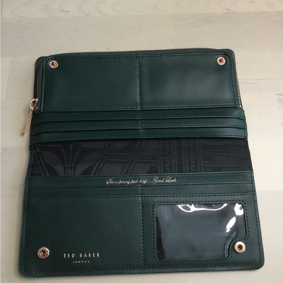 Ted Baker Dark Green Leather Clutch wallet - Picture 4 of 5